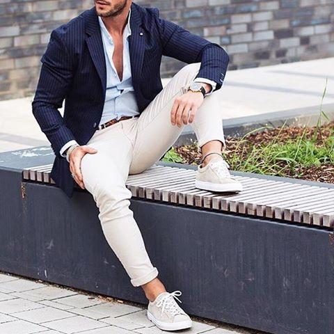 blazer with sneakers