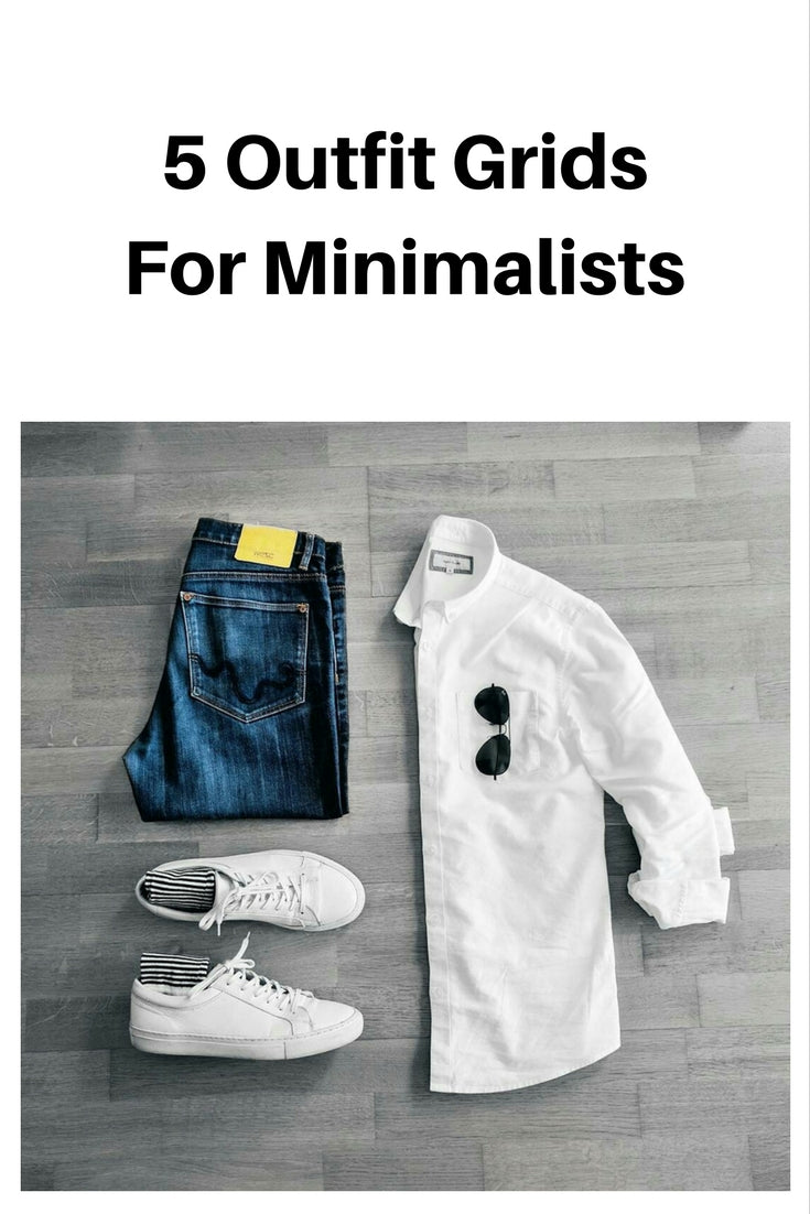 Outfit Grids For Minimalists, Minimal Outfit Grids For Men #mens #fashion #outfitgrids 