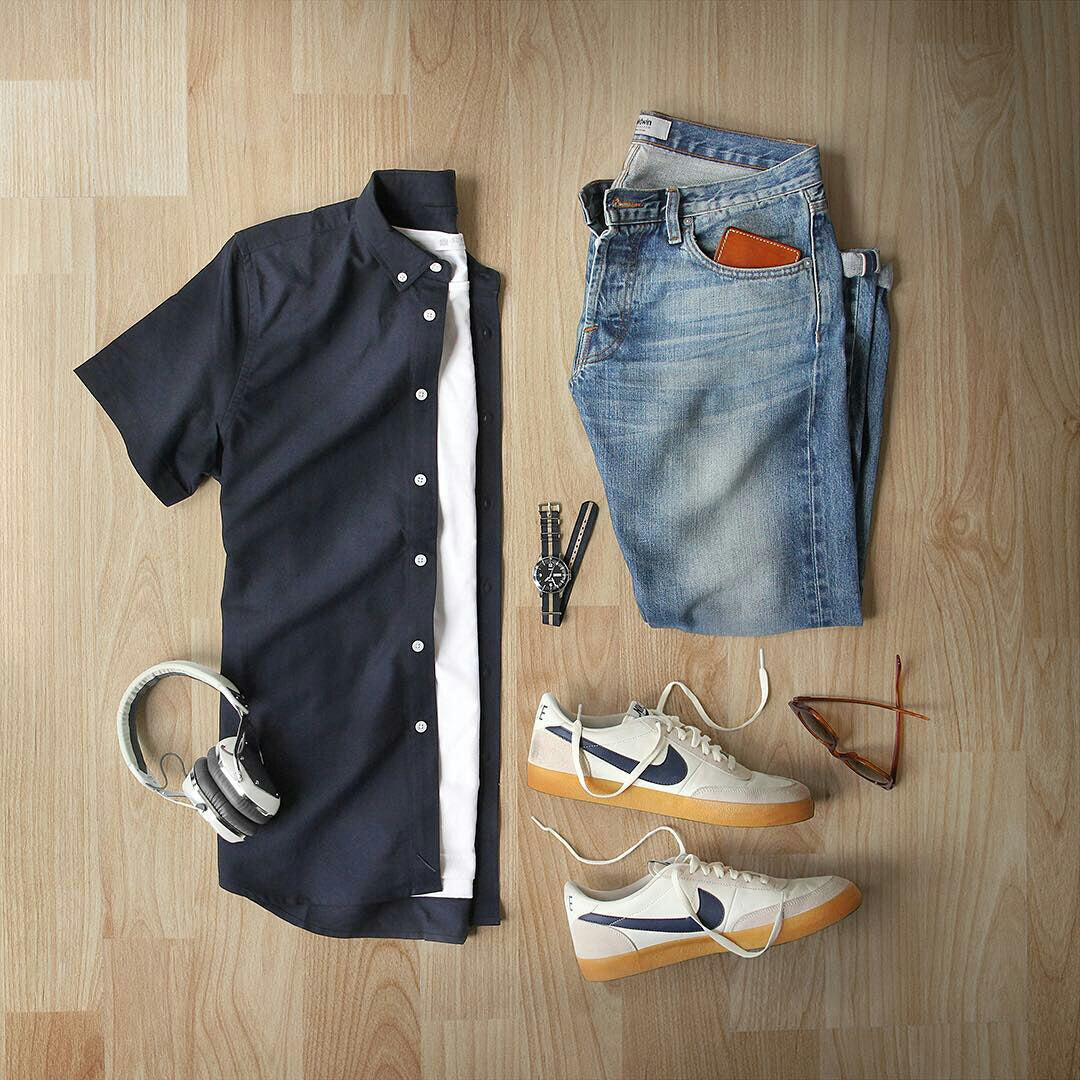 minimal outfit grid for men