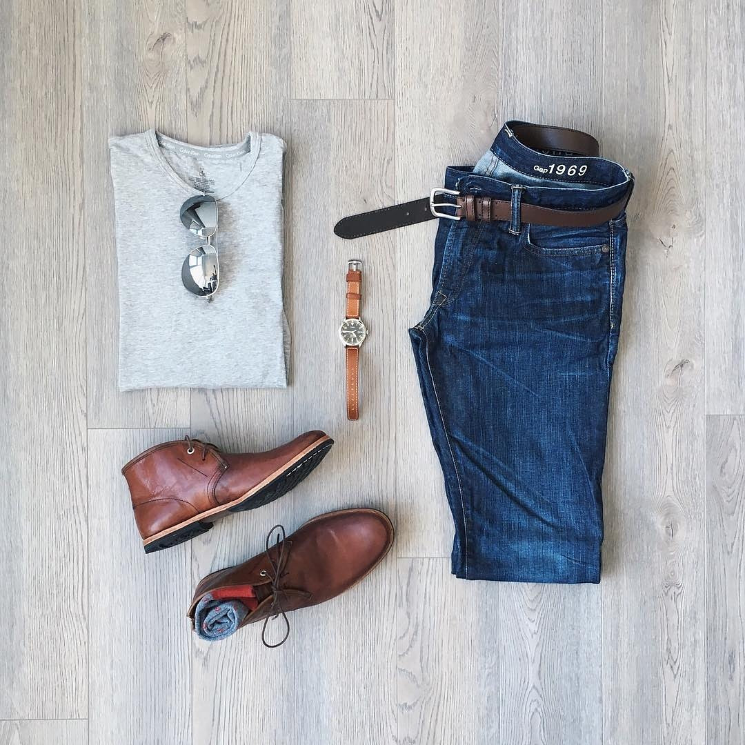 minimal outfit grid for men