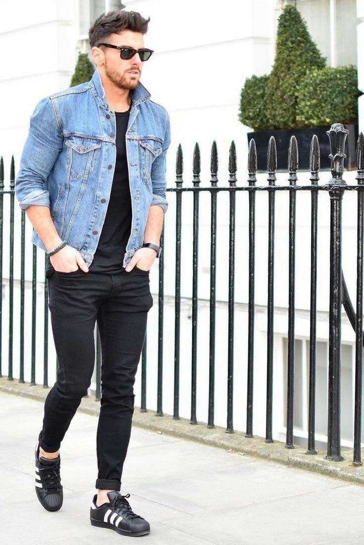 Jean Jacket Outfits For Men #jean #jacket #outfits #street #style #mens #fashion 