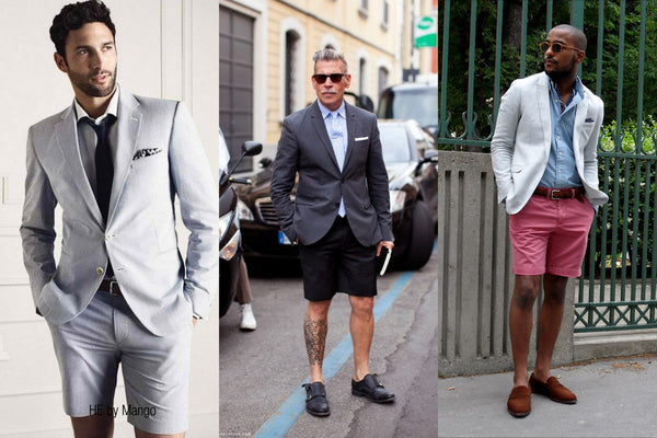Mans shorts and suit