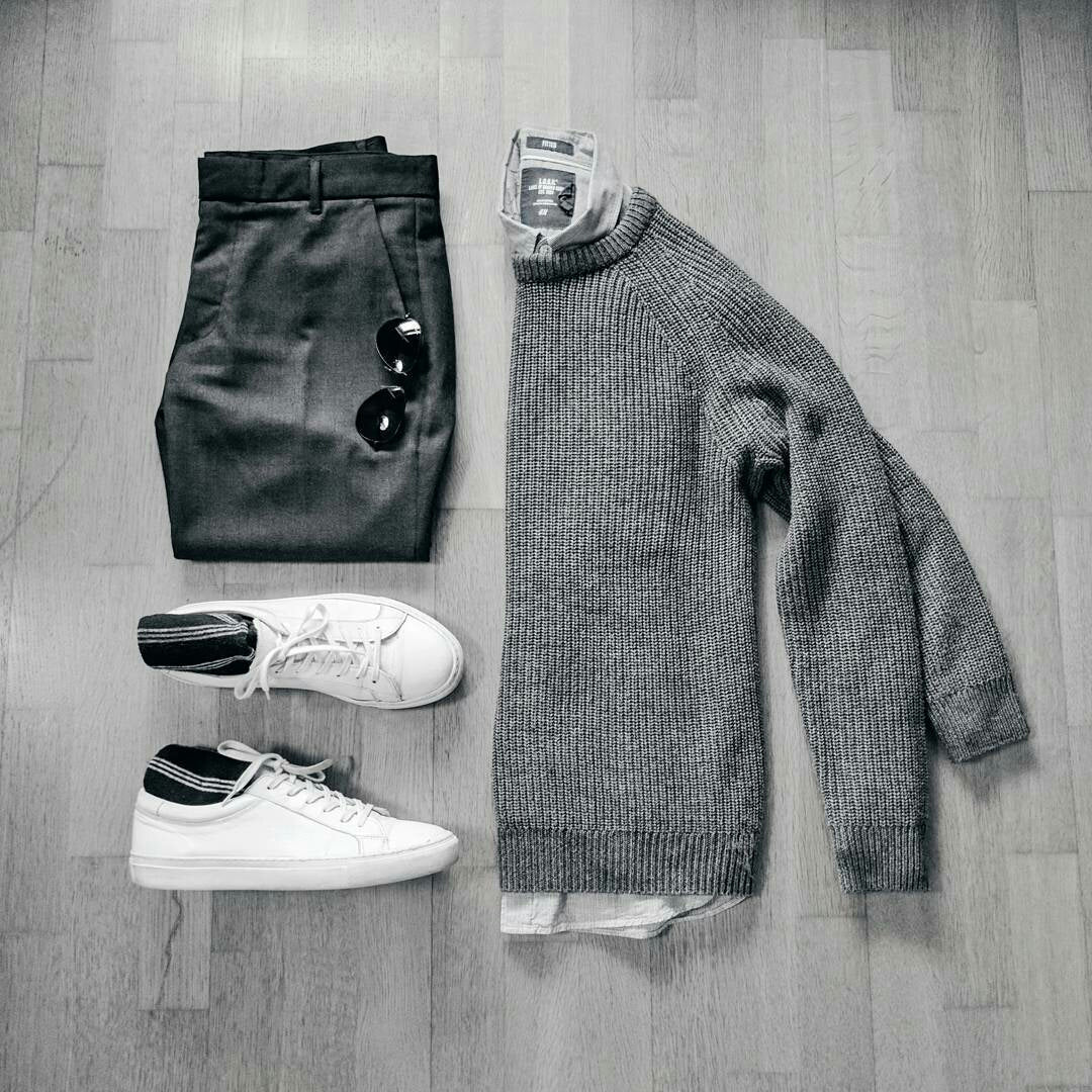 Outfit Grids For Minimalists, Minimal Outfit Grids For Men #mens #fashion #outfitgrids 