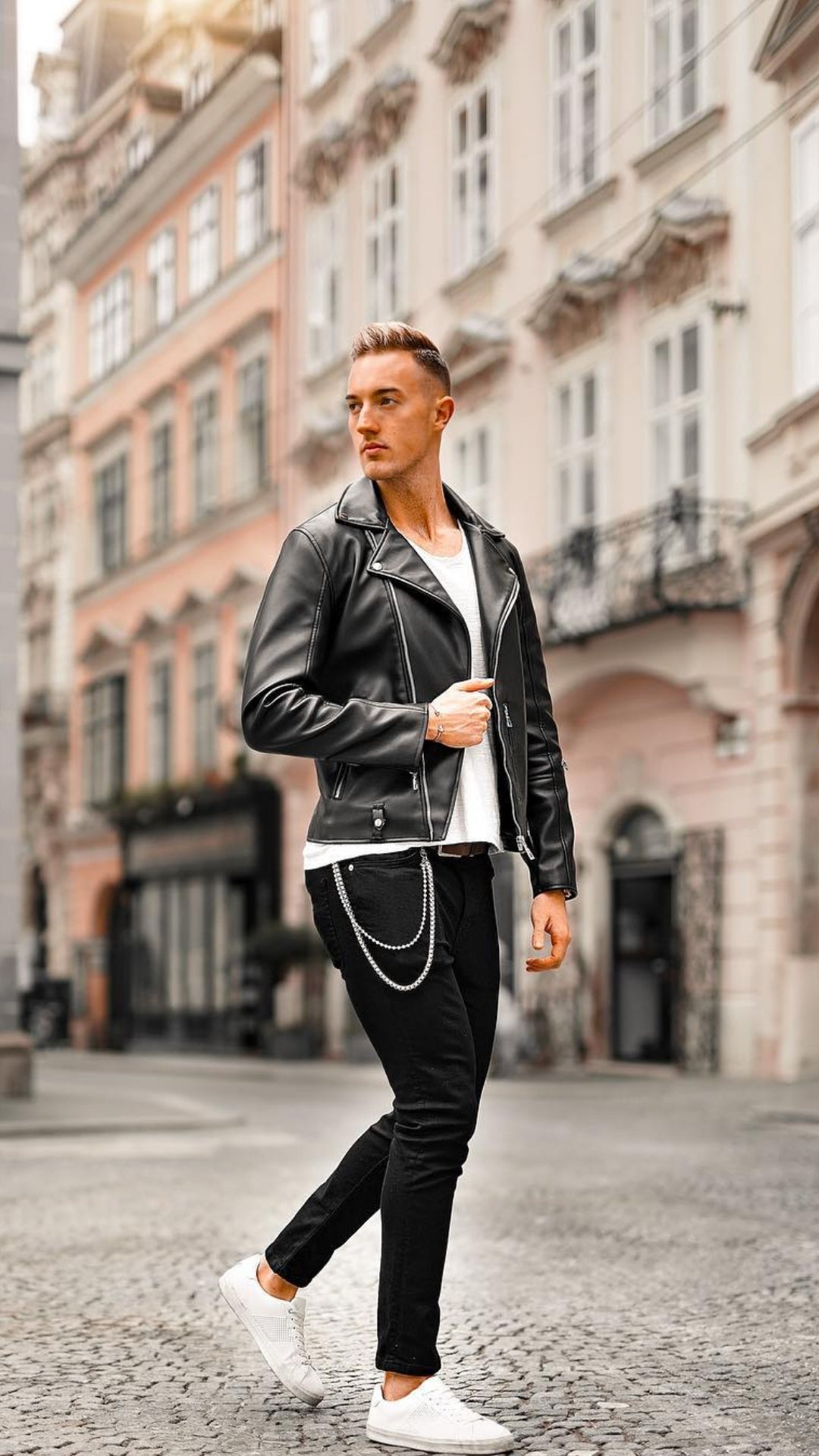 5 Coolest leather jacket outfits for men. #leather #jacket #outfits #streetstyle #mensfashion