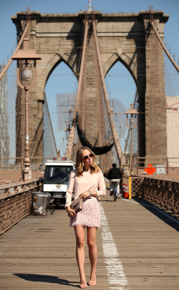 blush pink outfit for women