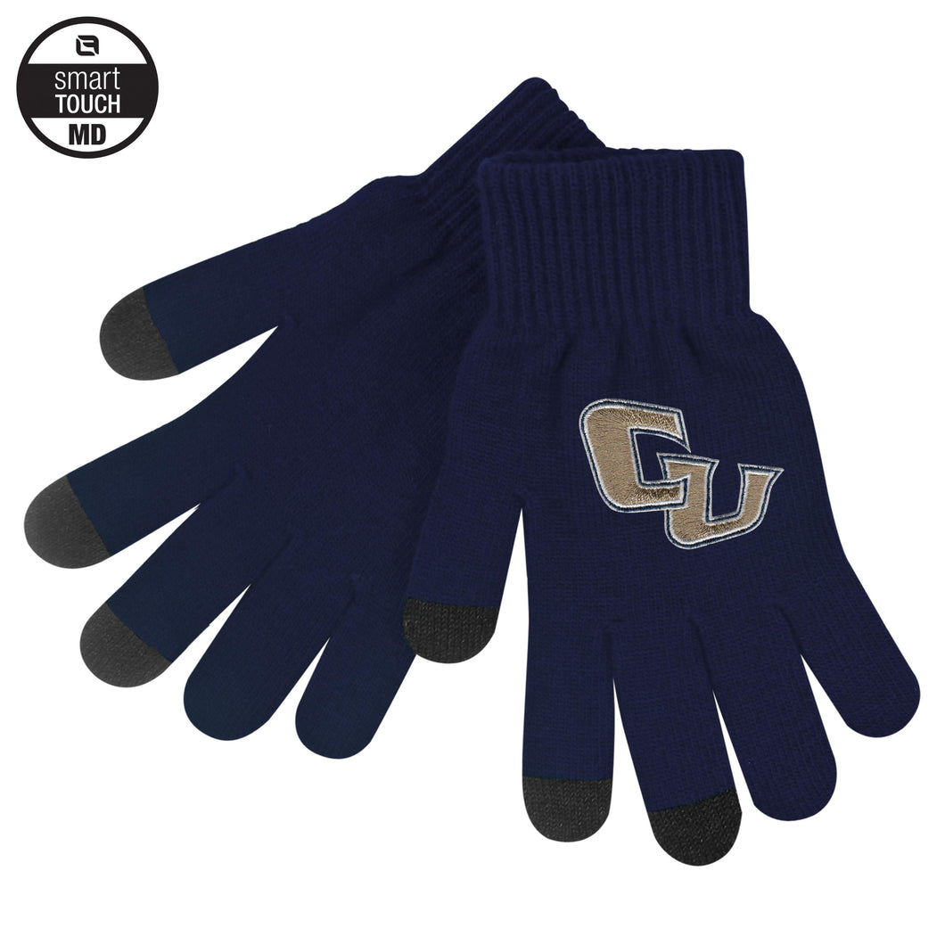 iText Smart Touch Knit Gloves by LogoFit, Navy