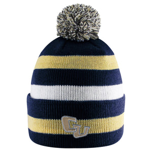 Doc Beanie w/ Pom by LogoFit, Navy/Vegas