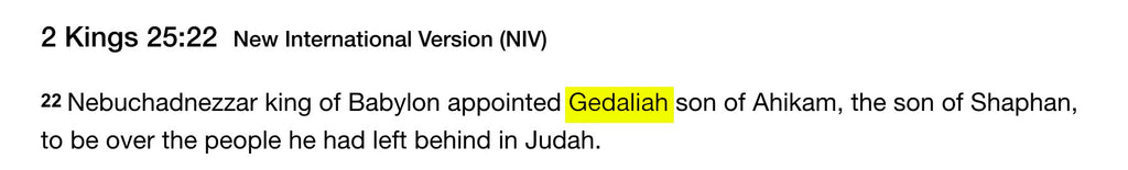 2 Kings 25:22 - Gedaliah