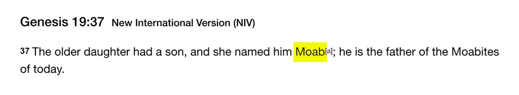 Genesis 19:37 - Moab