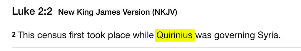 Luke 2:2 - Quirinius