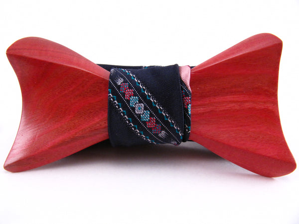 The Pink Ivory Wood Bow Tie