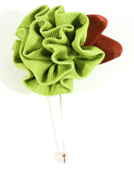 green lapel flower