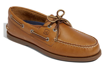 brown boat shoe