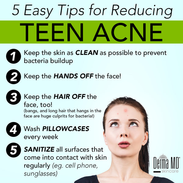 5 Easy Tips for Reducing Teen Acne from Derma MD Canada