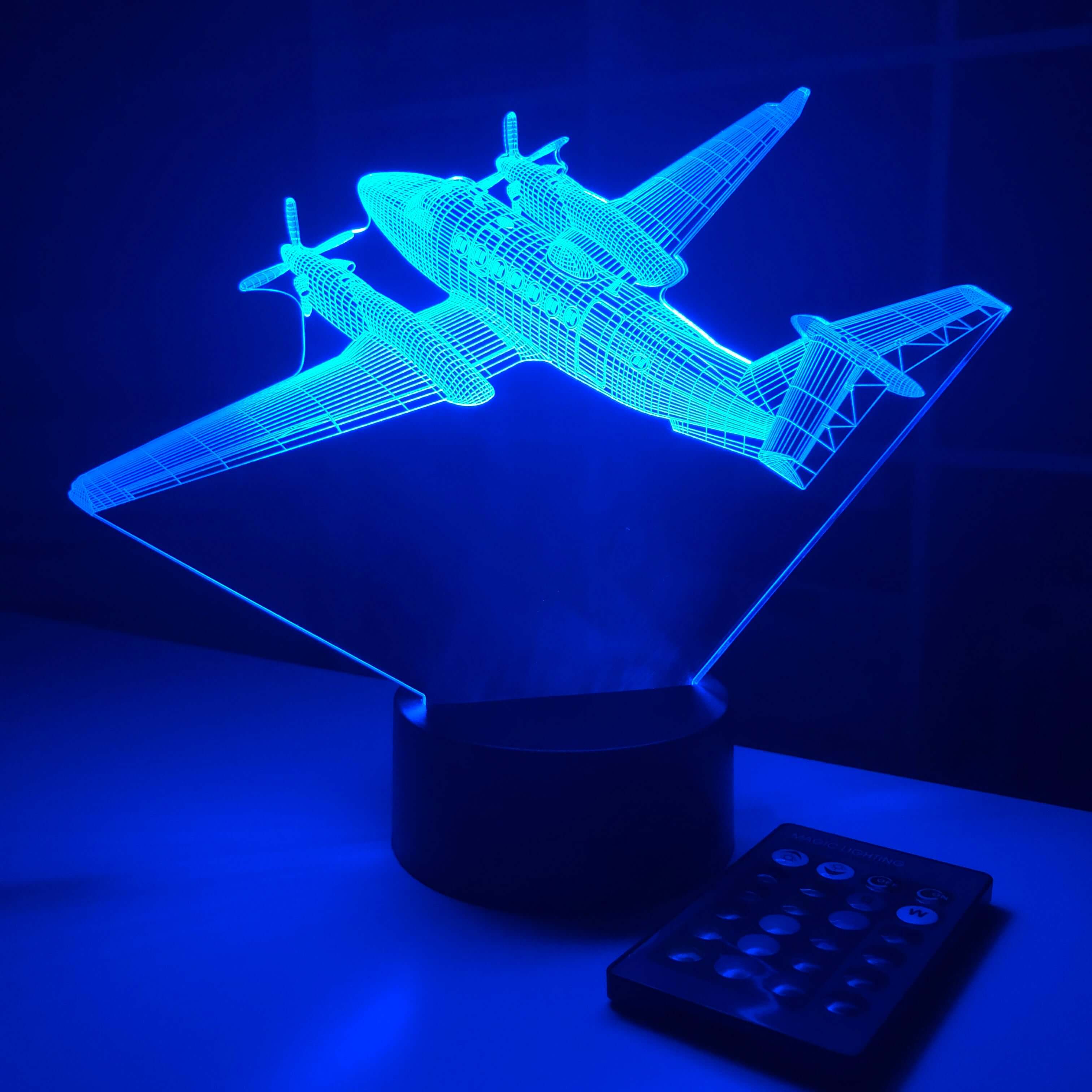 Academie voldoende klap MC-12 Liberty Plane - 3D Optical Illusion Lamp – Carve Craftworks, LLC