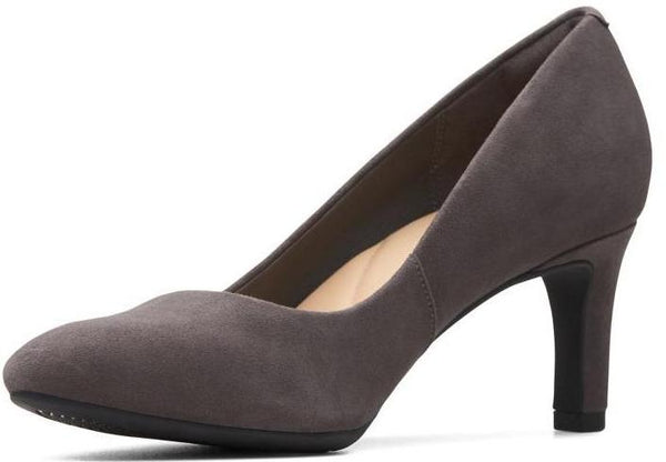 Clarks - Calla Rose Dark Grey Suede 