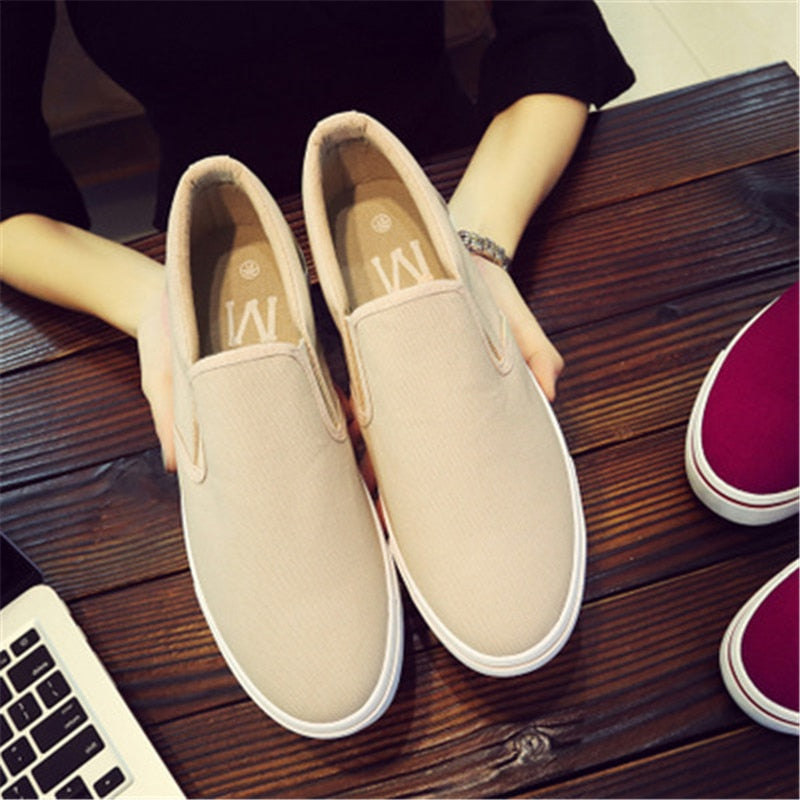 Unisex Breathable Canvas Casual Full Colour Shoes - HipHatter