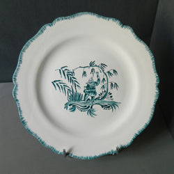 Chinoiserie 1 'The Merrymaker' Monochrome Turquoise