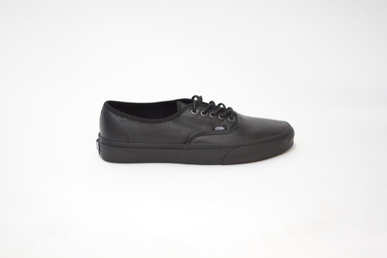 vans black leather school shoes