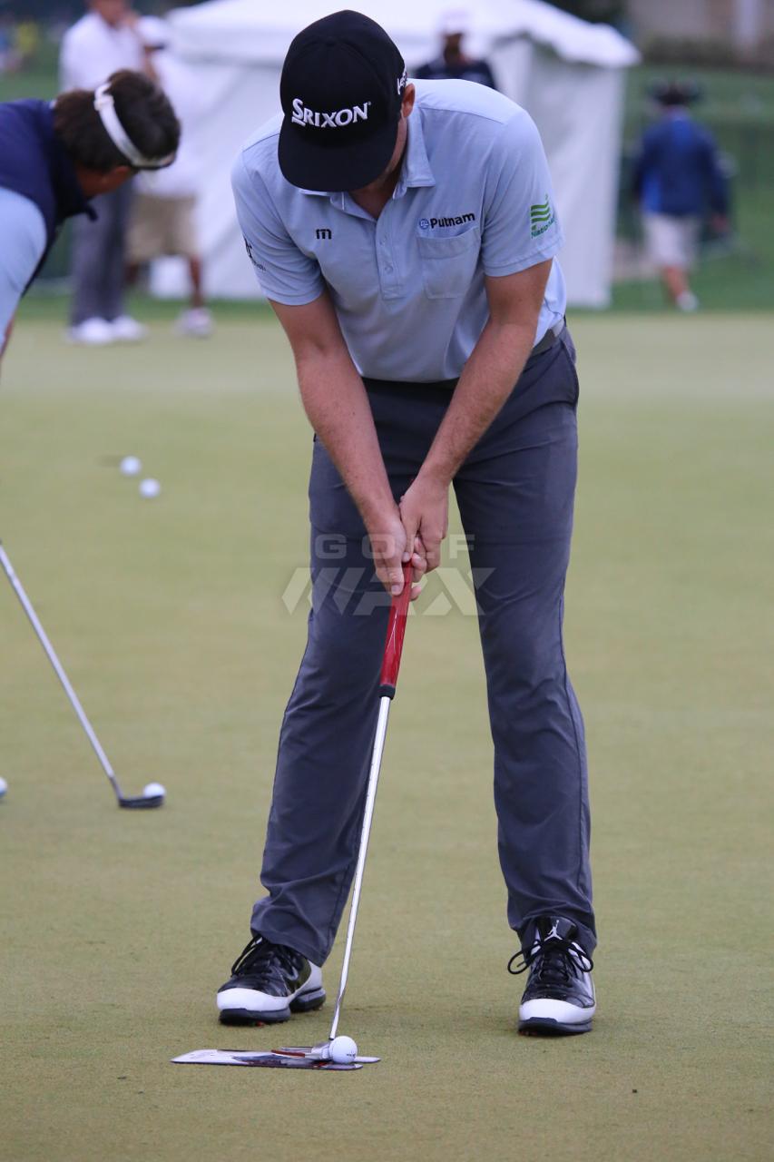 Keegan Bradley with EyeLine Golf Putting Alignment Mirror