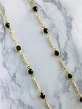 Black Crystal Mask Necklace