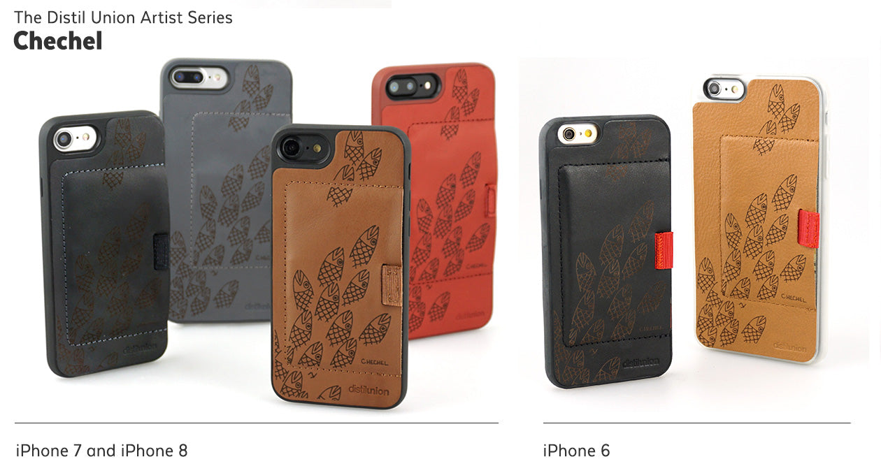 Chechel Justiss: Limited-Edition Distil Union Artist Series of Laser-Engraved Leather Wally iPhone Wallet Cases