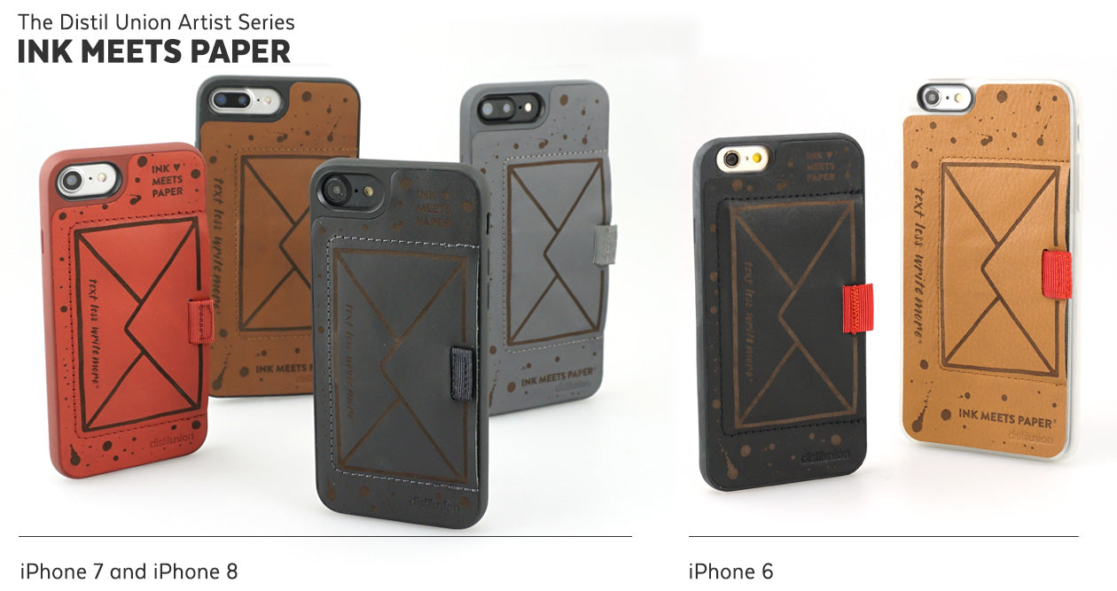 Ink Meets Paper Limited-Edition Distil Union Artist Series of Laser-Engraved Leather Wally iPhone Wallet Cases