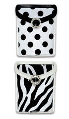 Black & White Polka Dots and Zebra Stripe Locker Accessory Bins