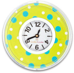 Aqua & Lime Bubbles Locker Clock