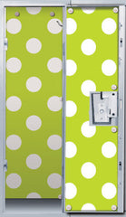 Lime with Polka Dots Locker Wallpaper
