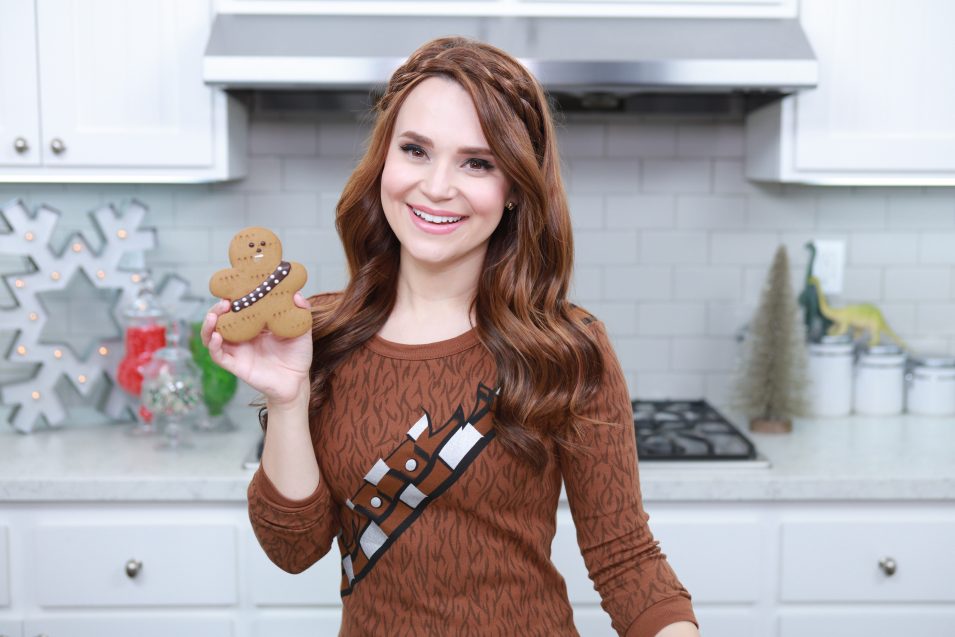 Rosanna Pansino makes Gingerbread Wookiee Cookies