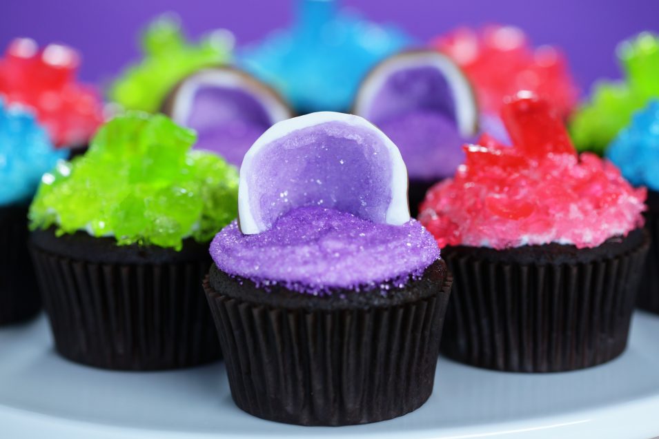 Geode Candy Cupcakes