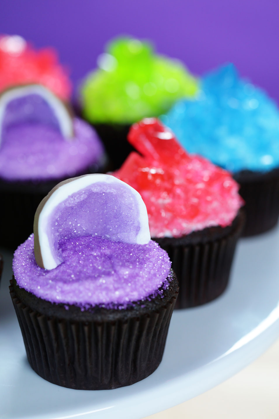 Geode Candy Cupcakes