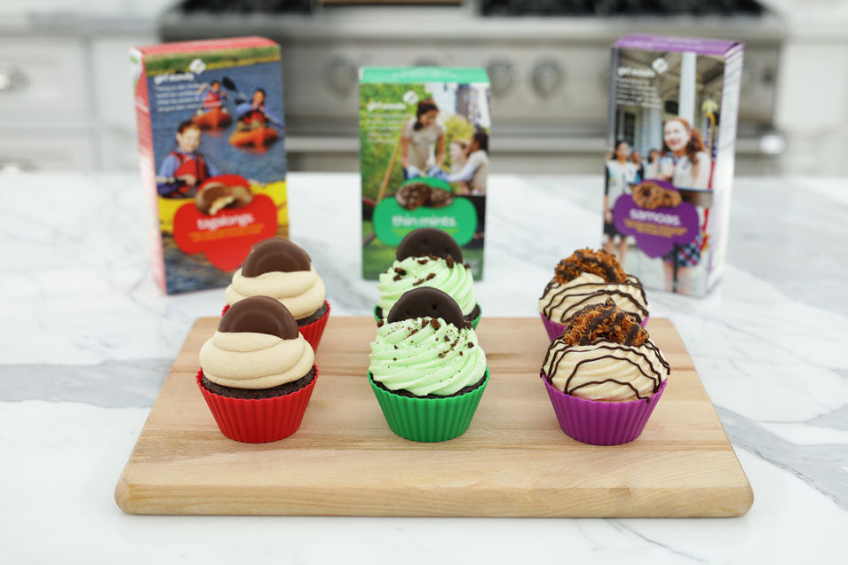 DIY Girl Scout Cookie Cupcakes