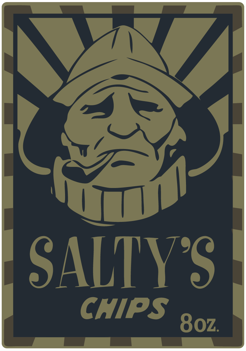 Bioshock Salty's Potato Chips Label