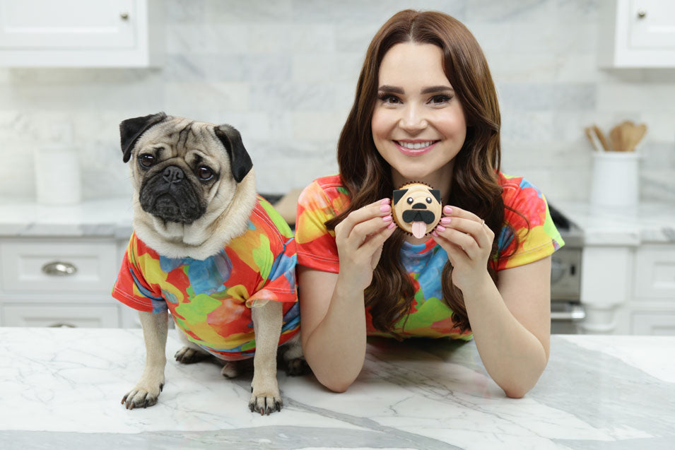 Rosanna Pansino and Doug the Pug