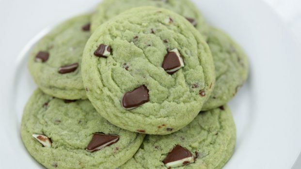 Mint Chocolate Chip Flavored Cookies
