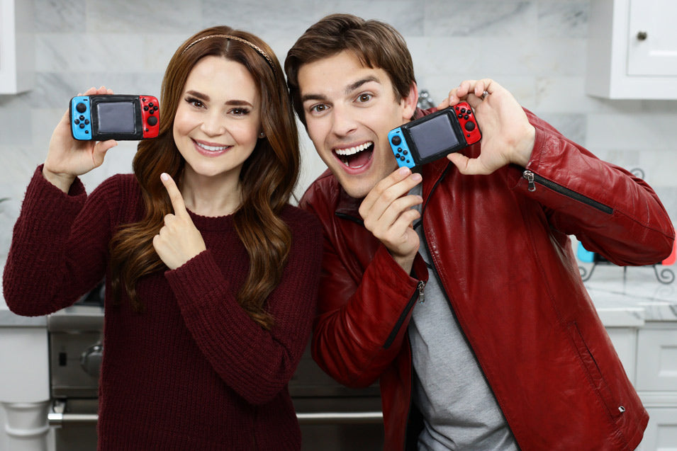 Rosanna Pansino and Mat Pat make Nintendo Switch Cookies