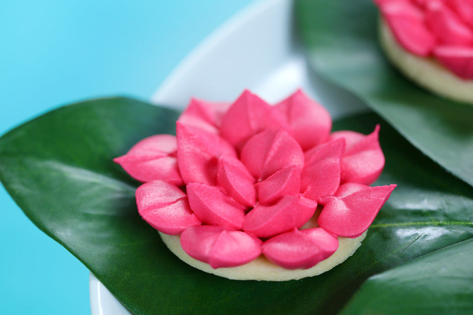 Vegan Percy Jackson Lotus Flower Cookies