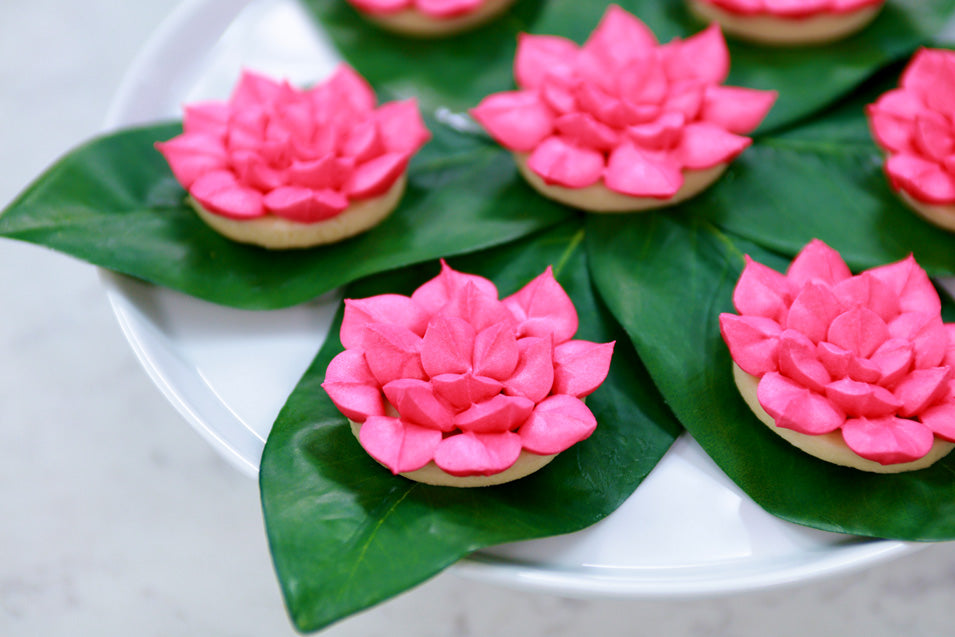 Vegan Percy Jackson Lotus Flower Cookies