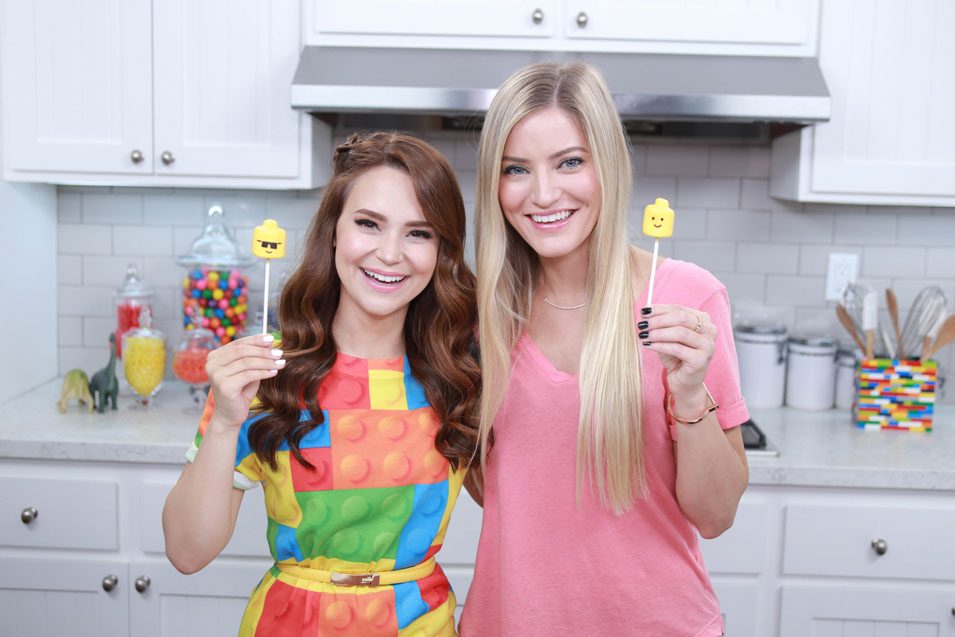 Rosanna Pansino and Justine Ezarik make Lego Marshmallow Pops