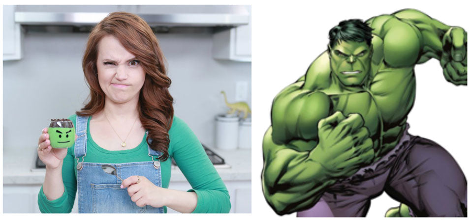 Rosanna Pansino makes Hulk Pudding Cups on Nerdy Nummies