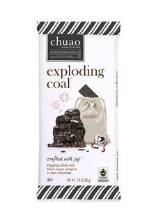 爆炸的煤炭巧克力棒
