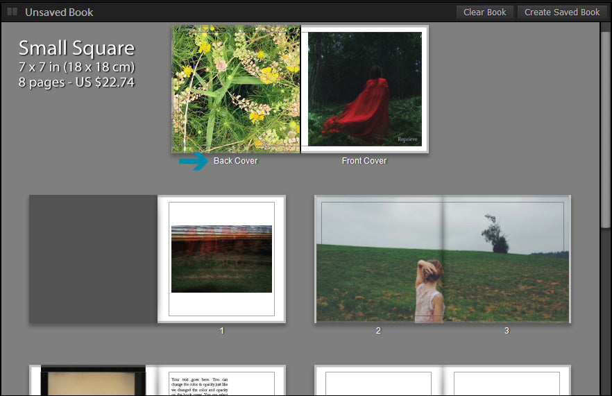 Lightroom Book Module Templates