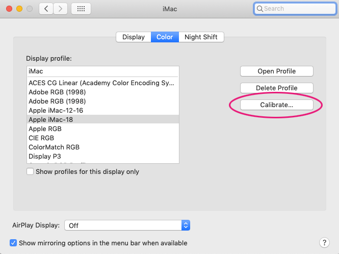 Calibrate Monitor MAC