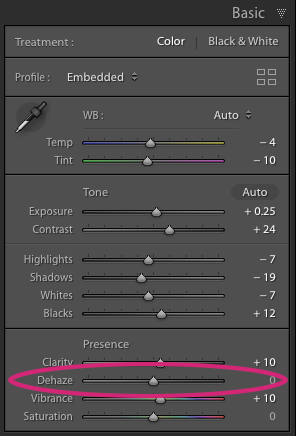 Lightroom Dehaze Feature Update