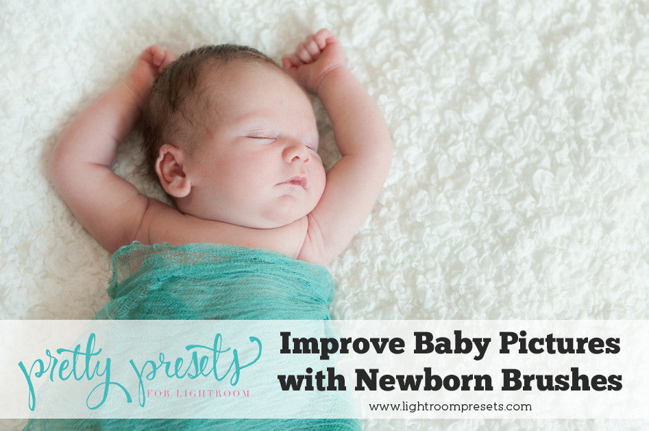 How to correct blanket imprints and redness in Lightroom with newborn brushes