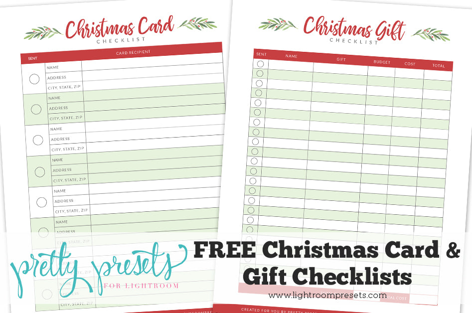 Christmas Gift Checklist