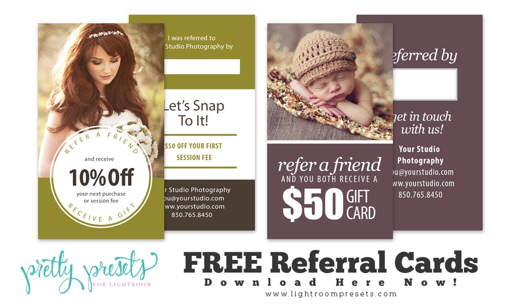 Free Photography Referral Cards