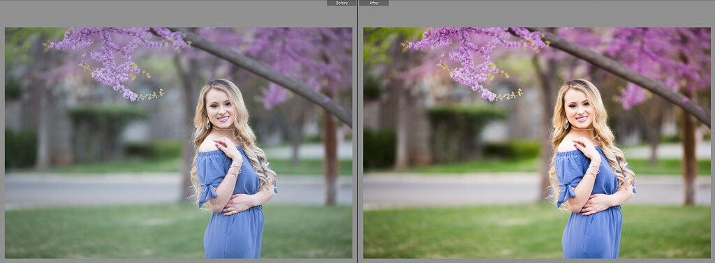 how to see before and after in lightroom